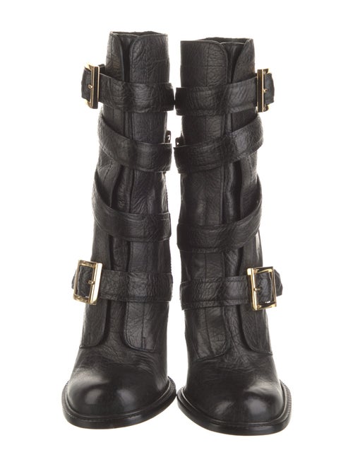 Tory Burch Leather Moto Boots