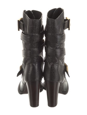 Tory Burch Leather Moto Boots