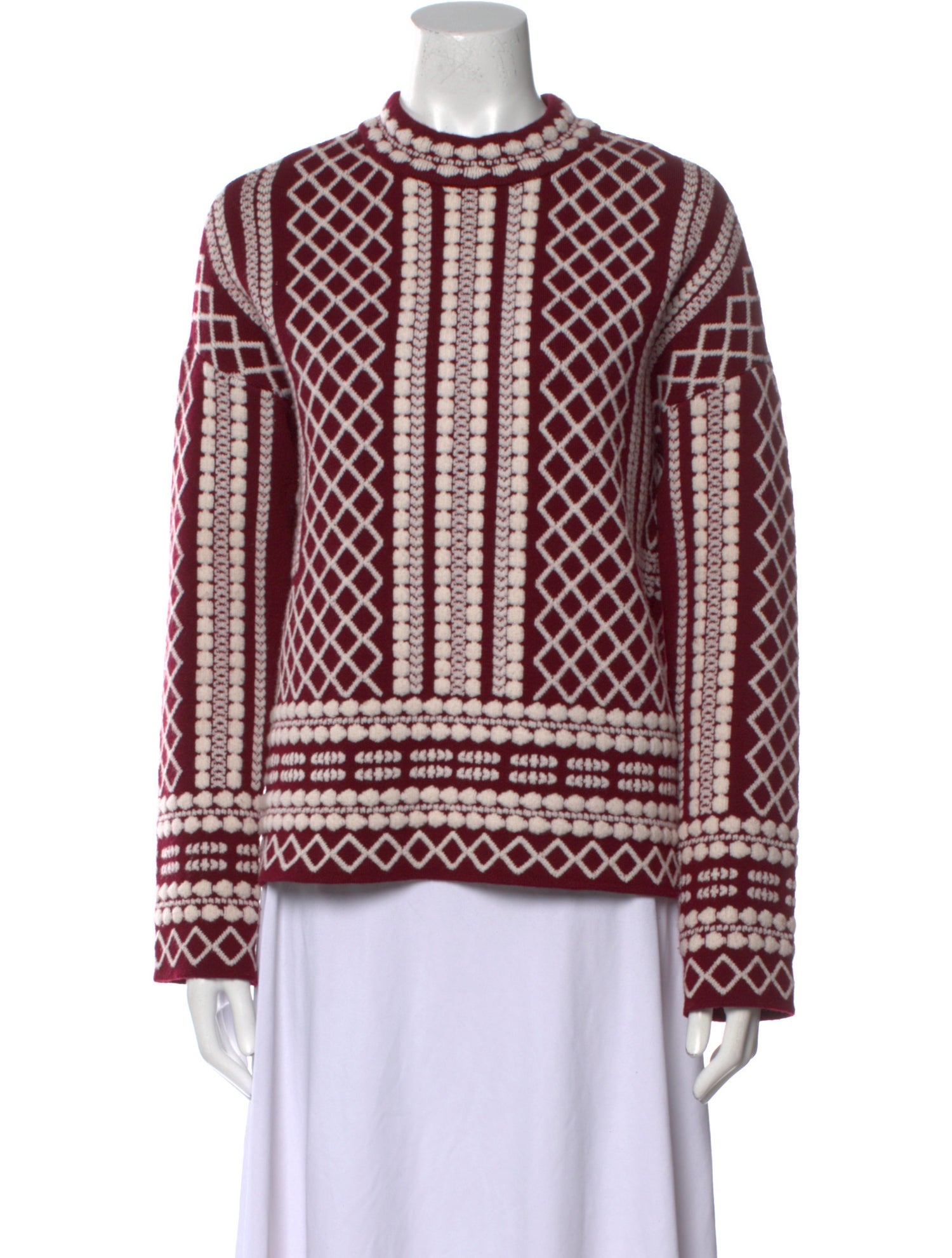 Tory Burch Merino Wool Printed Sweatshirt