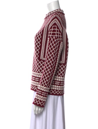 Tory Burch Merino Wool Printed Sweatshirt