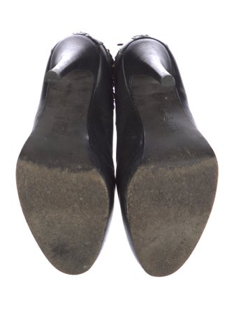 Tory Burch Leather Chain-Link Accents Boots