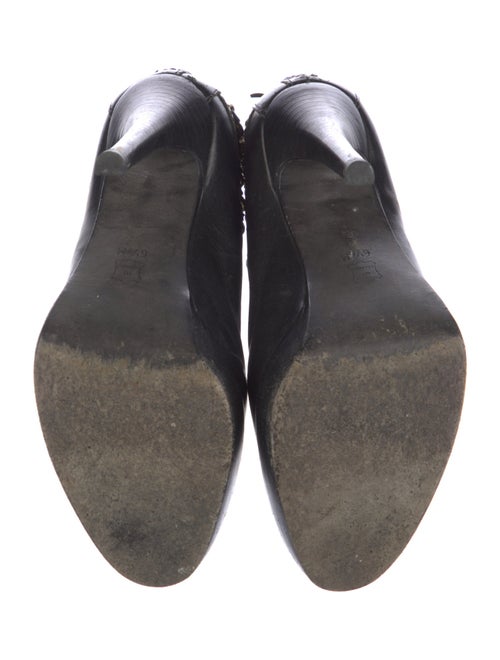 Tory Burch Leather Chain-Link Accents Boots