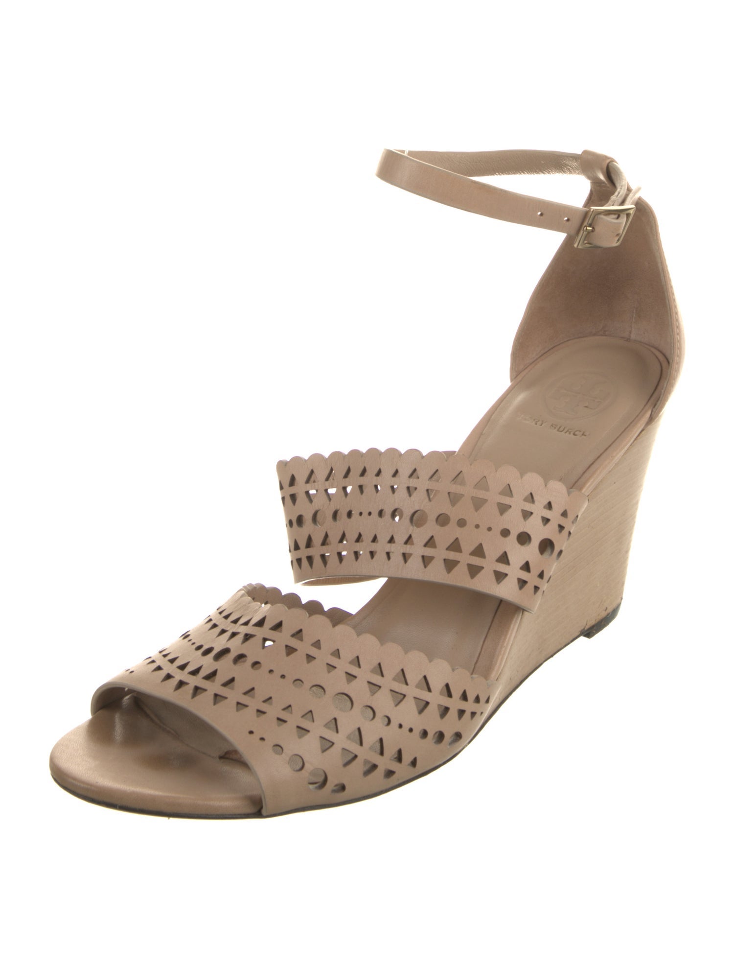 Tory Burch Leather Lasercut Accents Sandals