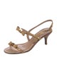 Tory Burch Patent Leather Bow Accents Slingback Sandals