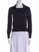 Tory Burch Square Neckline Long Sleeve Sweatshirt
