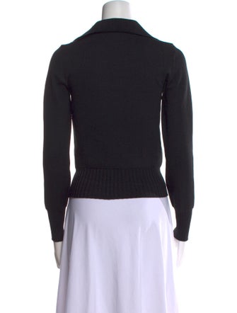 Tory Burch Square Neckline Long Sleeve Sweatshirt