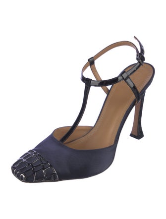 Tory Burch Satin T-Strap Pumps