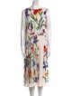 Tory Burch Floral Print Midi Length Dress
