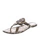 Tory Burch Leather Animal Print Flip Flops
