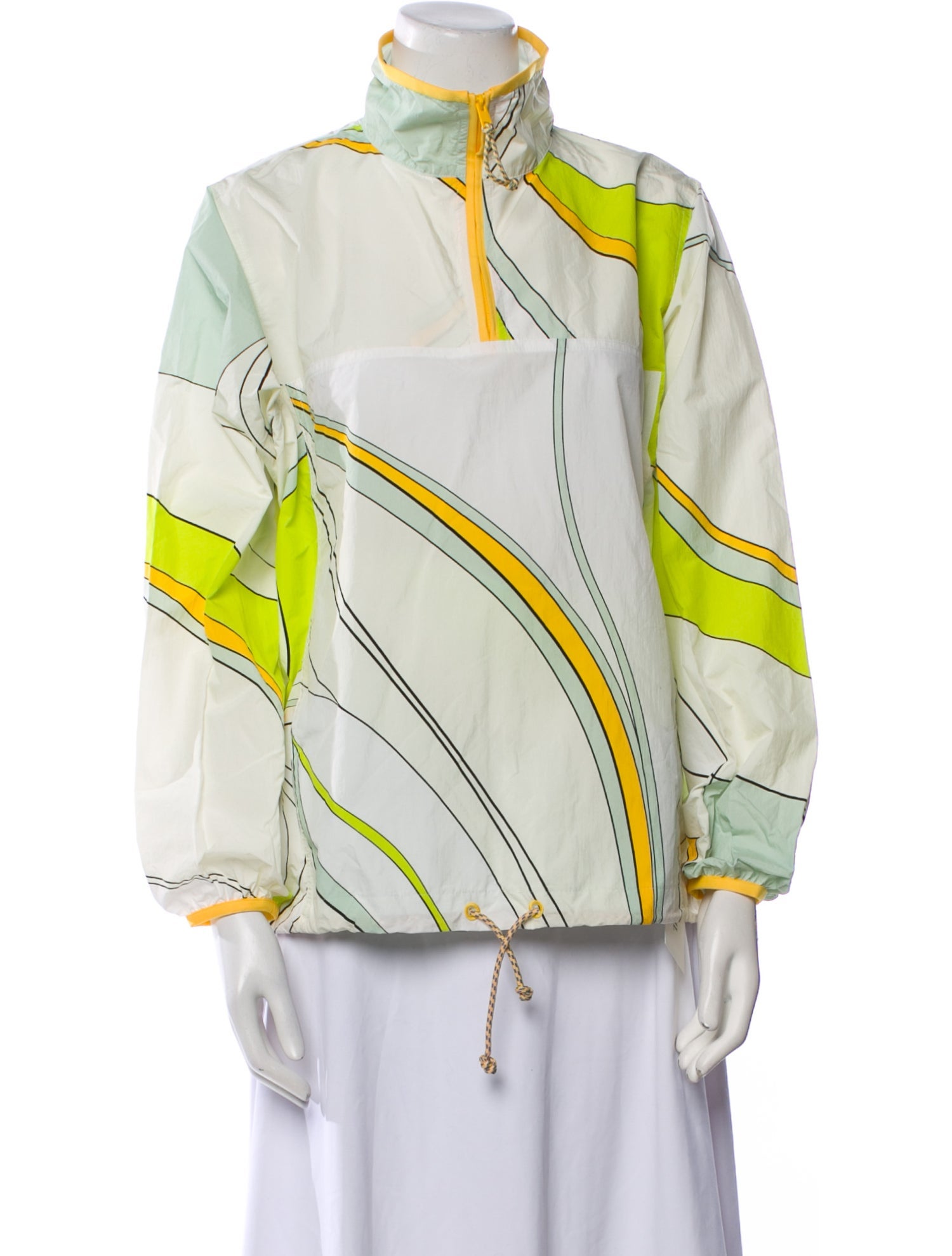 Tory Burch Printed Mock Neck Button-Up Top w/ Tags