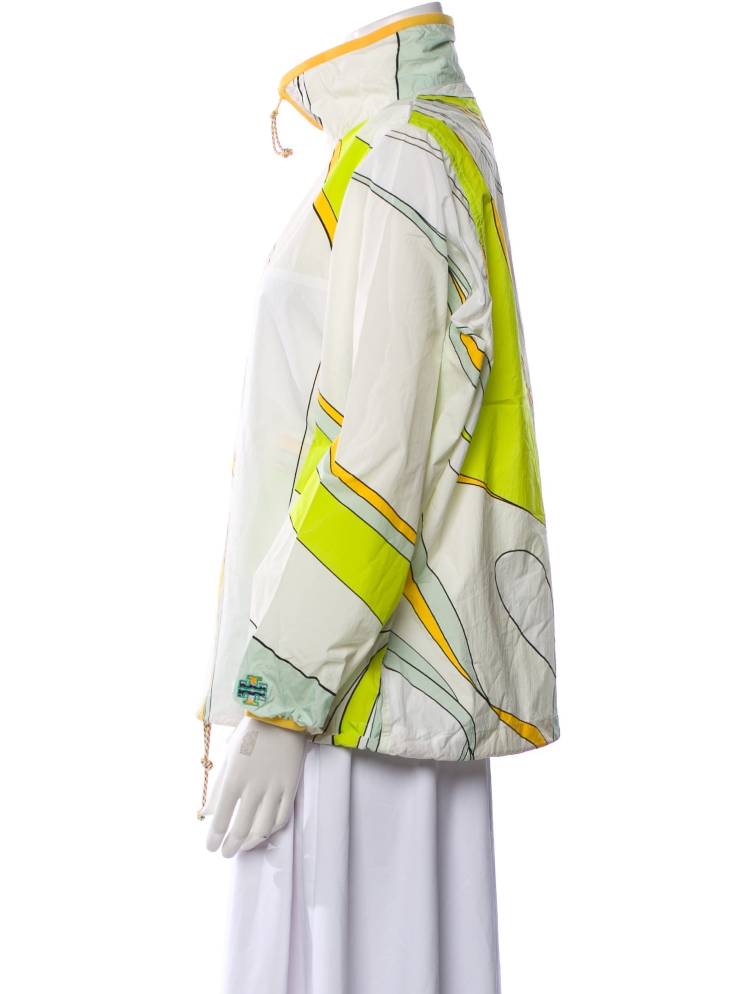 Tory Burch Printed Mock Neck Button-Up Top w/ Tags