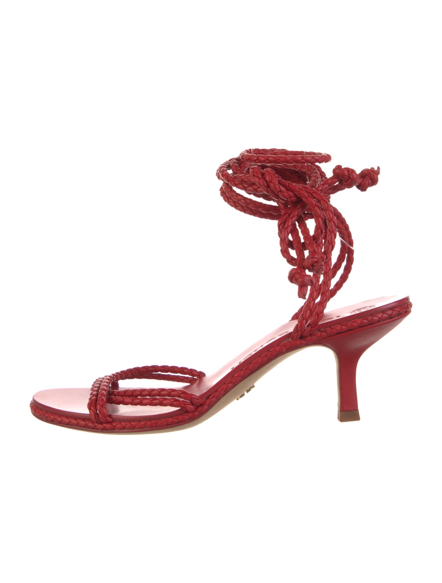 Tory Burch Leather Braided Accents Gladiator Sandals