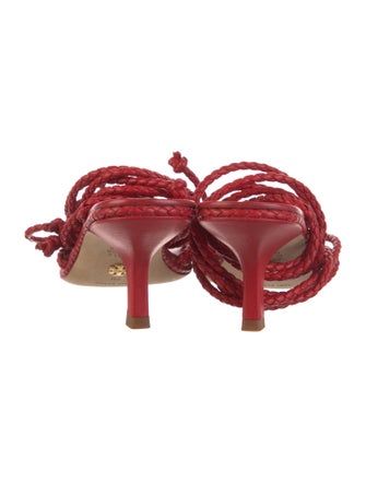 Tory Burch Leather Braided Accents Gladiator Sandals