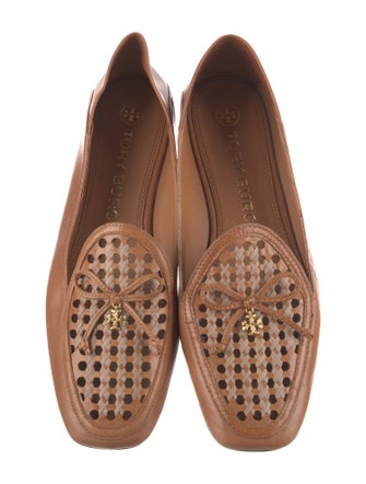 Tory Burch Leather Bow Accents Loafers