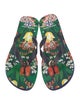 Tory Burch Rubber Floral Print Flip Flops