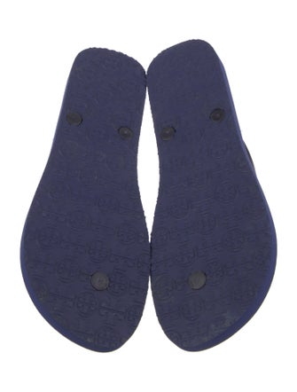 Tory Burch Rubber Floral Print Flip Flops