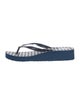 Tory Burch Rubber Plaid Print Flip Flops