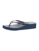 Tory Burch Rubber Plaid Print Flip Flops
