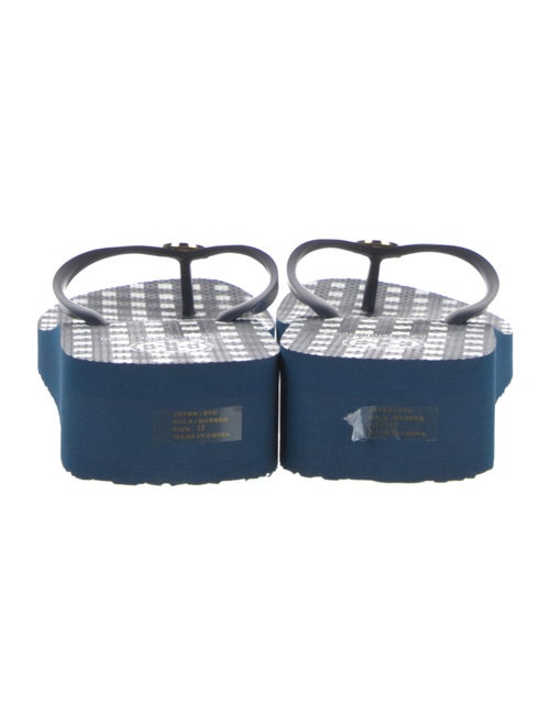 Tory Burch Rubber Plaid Print Flip Flops