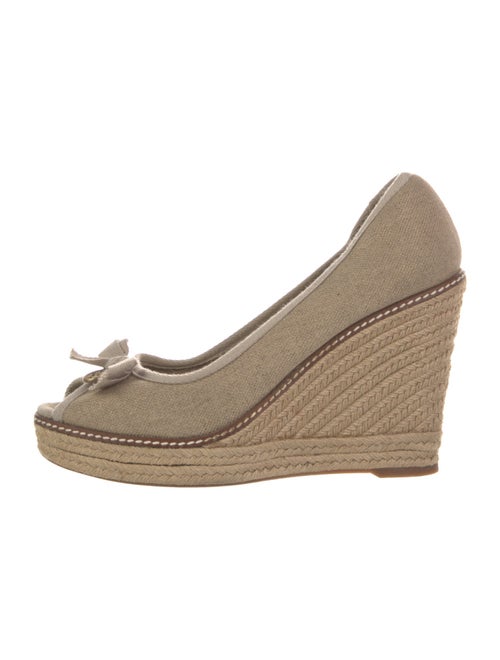 Tory Burch Canvas Bow Accents Pumps