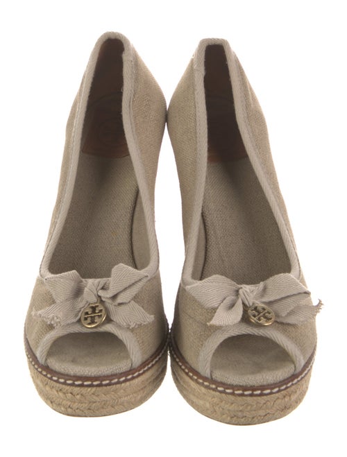 Tory Burch Canvas Bow Accents Pumps