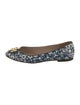 Tory Burch Leather Floral Print Flats