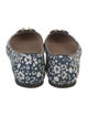 Tory Burch Leather Floral Print Flats