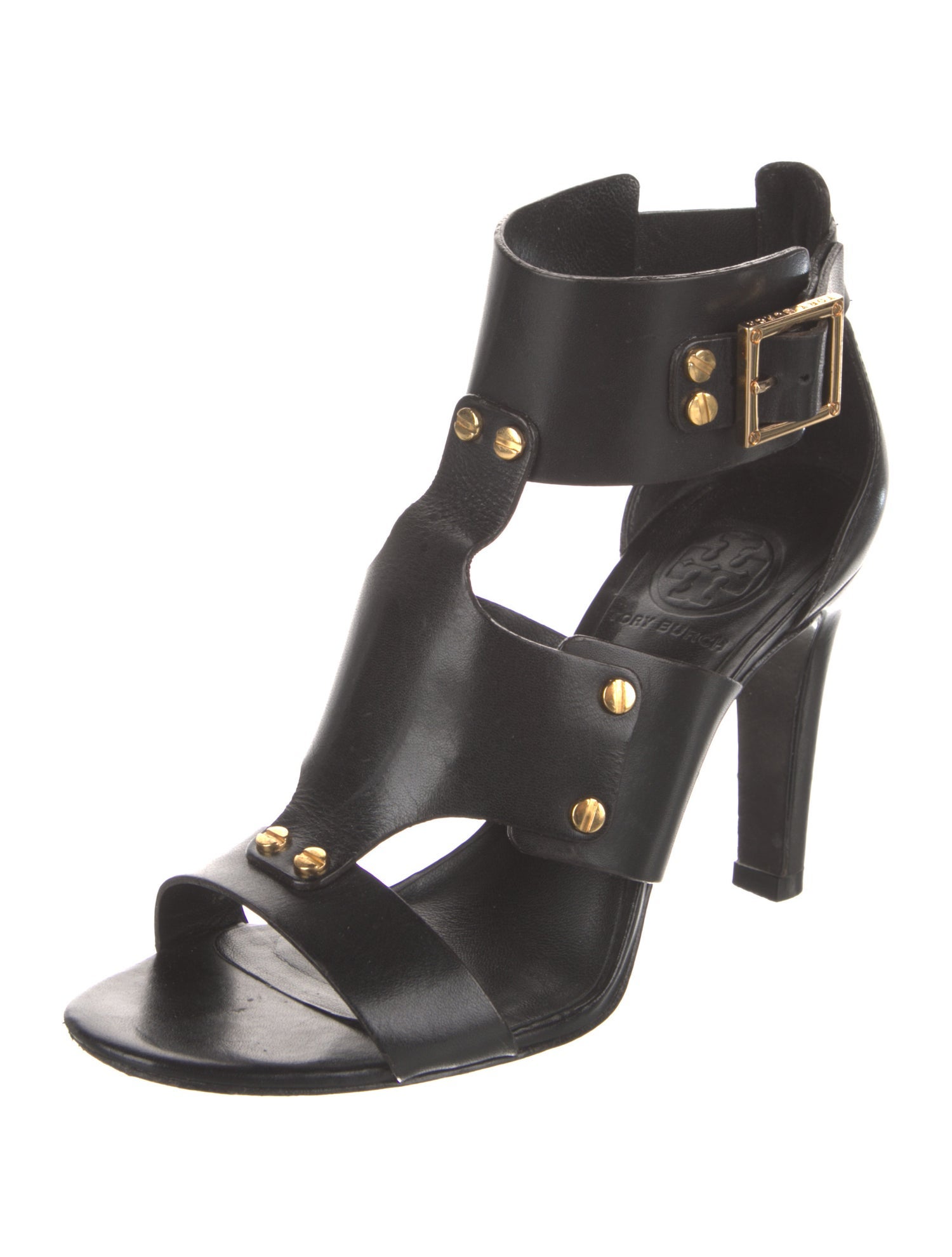 Tory Burch Leather Studded Accents Gladiator Sandals