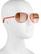 Tory Burch Aviator Gradient Sunglasses