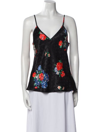 Tory Burch Silk Floral Print Top