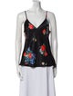 Tory Burch Silk Floral Print Top