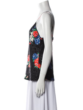 Tory Burch Silk Floral Print Top