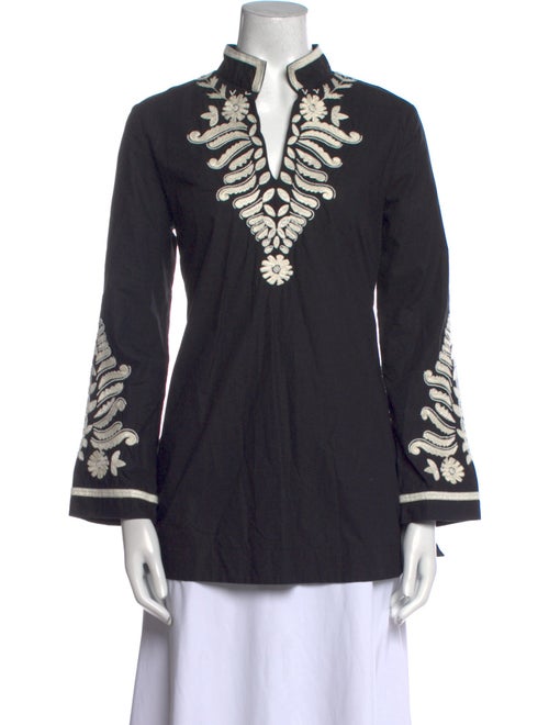 Tory Burch Graphic Print V-Neck Tunic