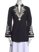 Tory Burch Graphic Print V-Neck Tunic