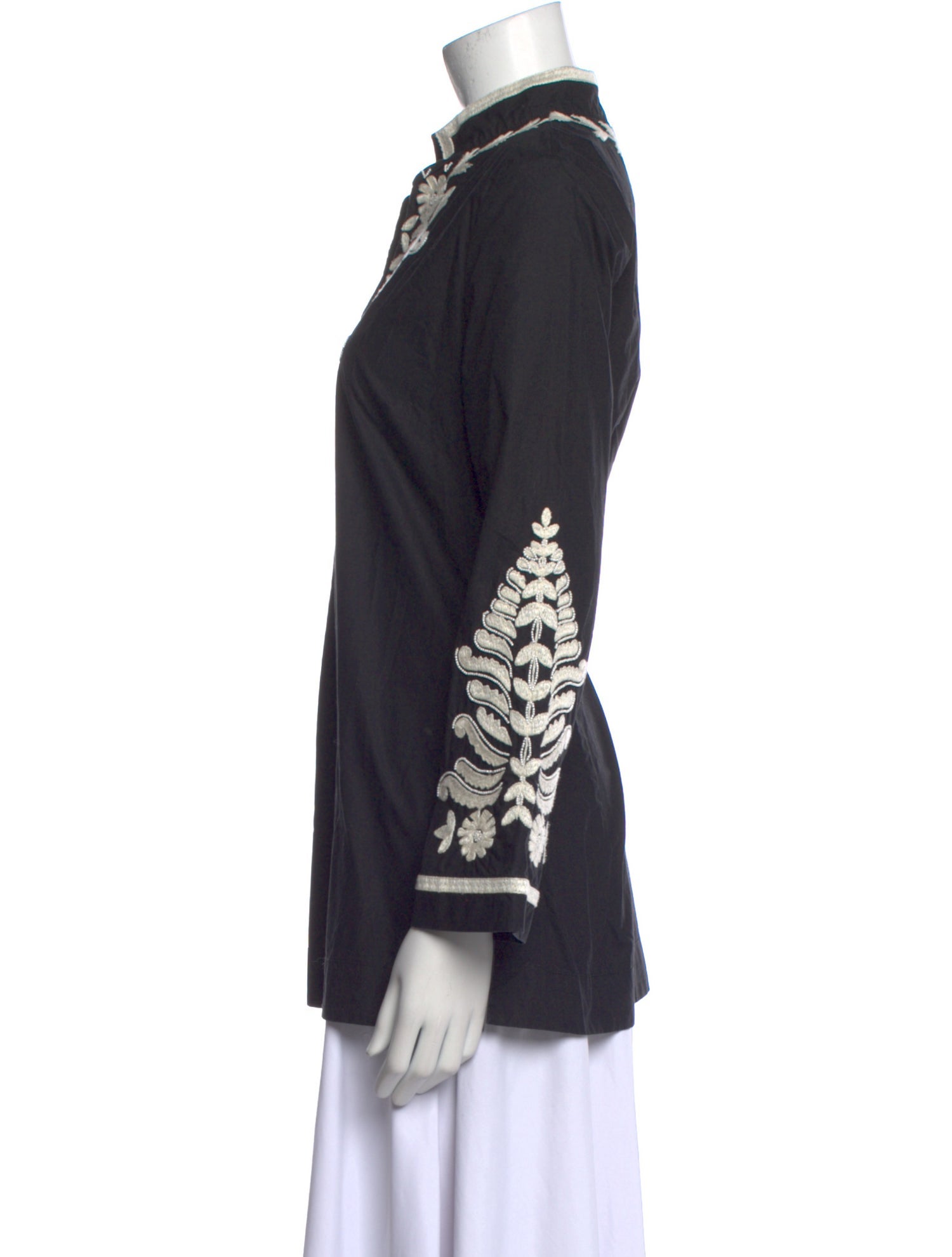 Tory Burch Graphic Print V-Neck Tunic