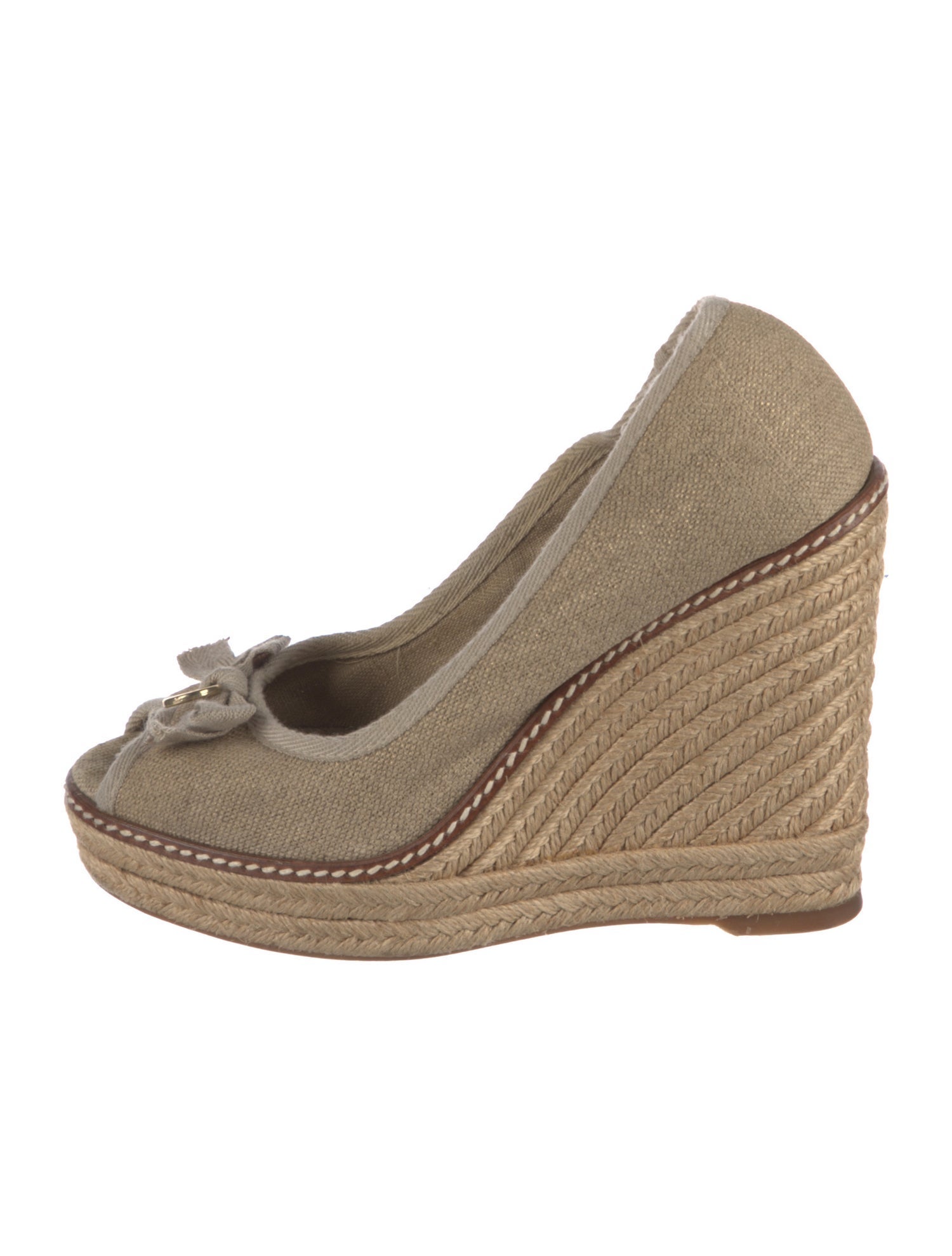 Tory Burch Canvas Striped Pumps