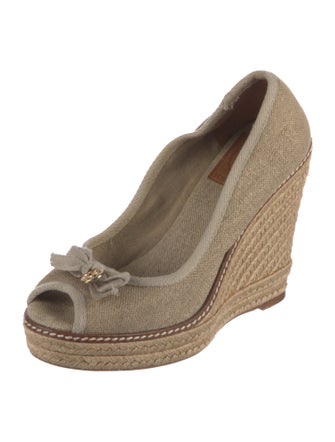 Tory Burch Canvas Striped Pumps