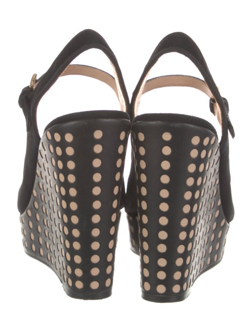 Tory Burch Suede Polka Dot Print Slingback Pumps