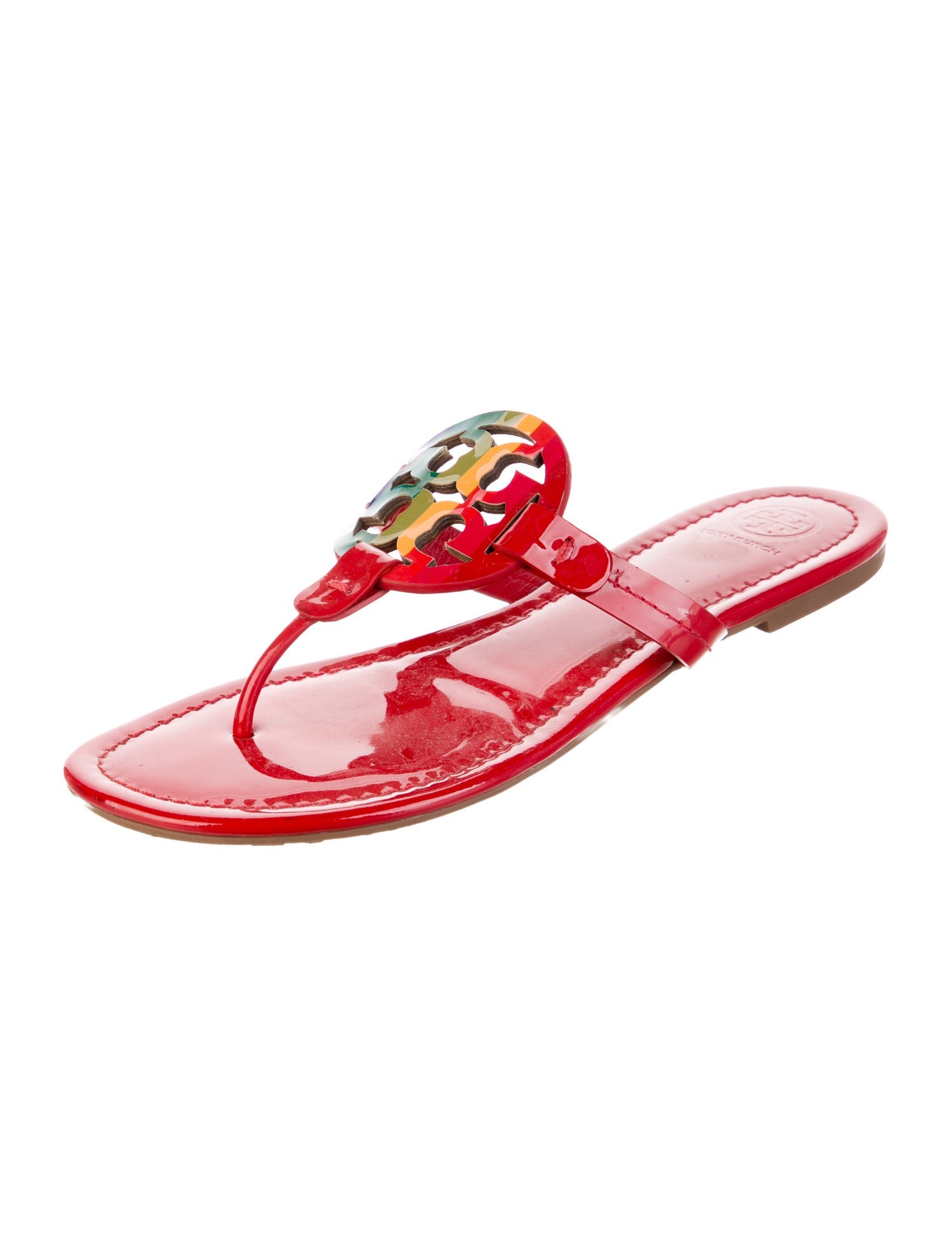 Tory Burch Patent Leather Flip Flops