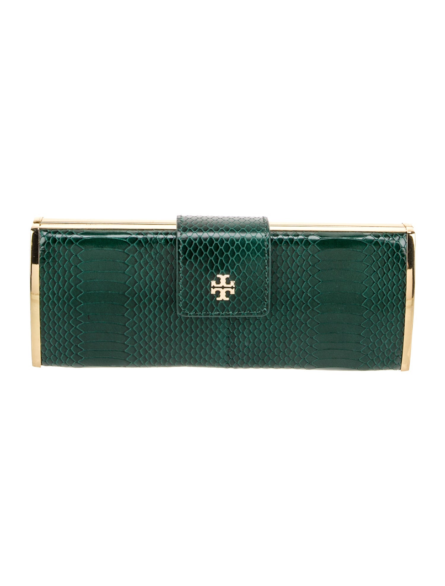 Tory Burch Embossed Leather Minaudière