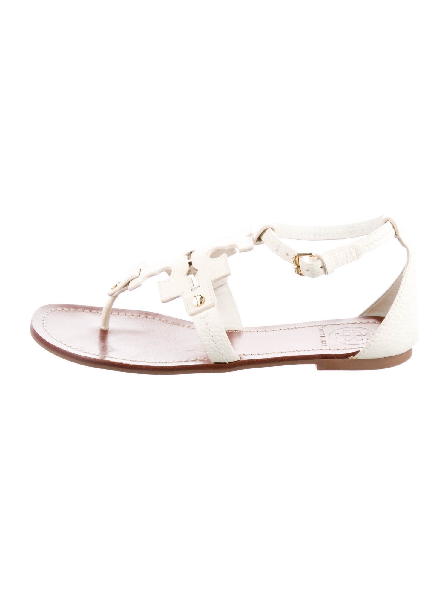 Tory Burch Leather T-Strap Sandals