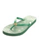 Tory Burch Rubber Floral Print Flip Flops