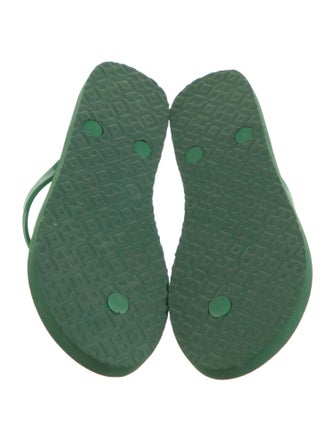 Tory Burch Rubber Floral Print Flip Flops