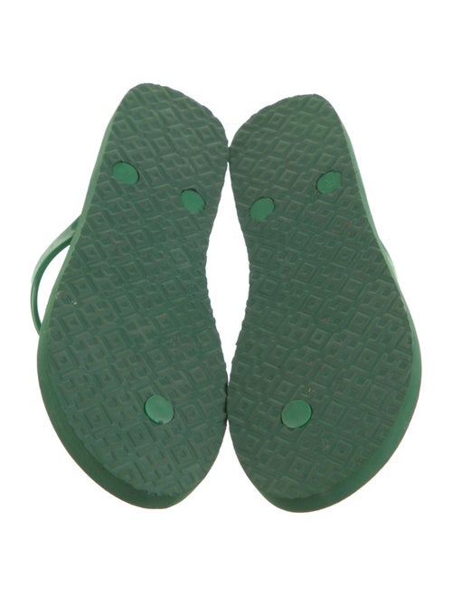 Tory Burch Rubber Floral Print Flip Flops