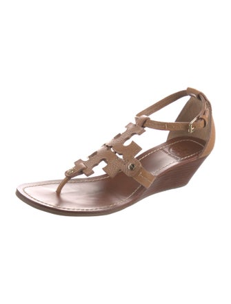 Tory Burch Leather T-Strap Sandals