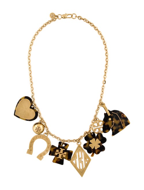 Tory Burch Resin 'Lucky Charm' Collar Necklace