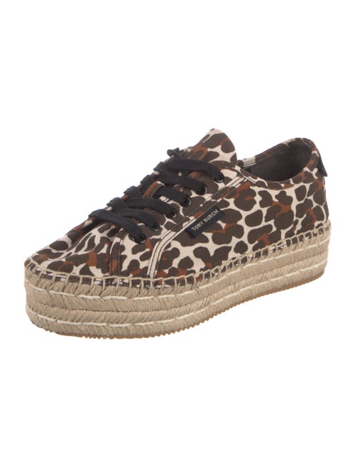 Tory Burch Canvas Animal Print Espadrille Sneakers