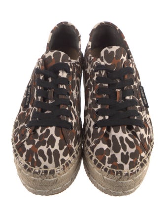Tory Burch Canvas Animal Print Espadrille Sneakers