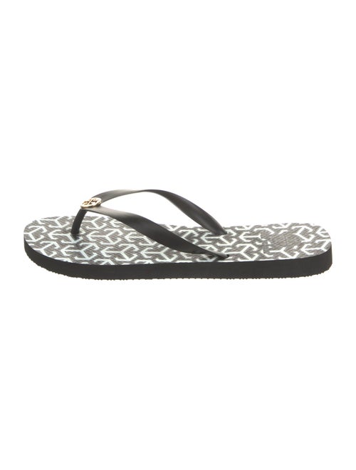 Tory Burch Rubber Floral Print Flip Flops