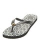 Tory Burch Rubber Floral Print Flip Flops